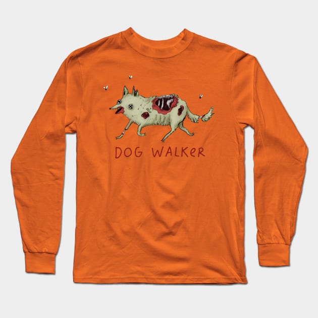 Dog Walker Long Sleeve T-Shirt by Sophie Corrigan